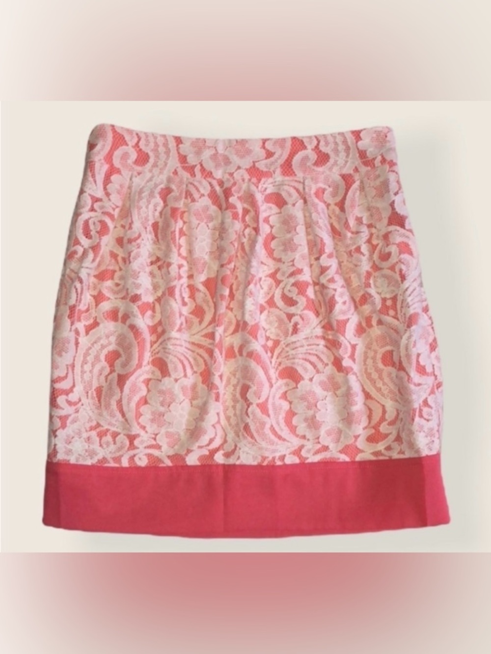 The Impeccable Pig Lace Coral Skirt Vacation Beach Small